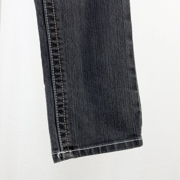 Justice Faded Black Straight Leg Jeans, 12 R - Picture 5 of 8